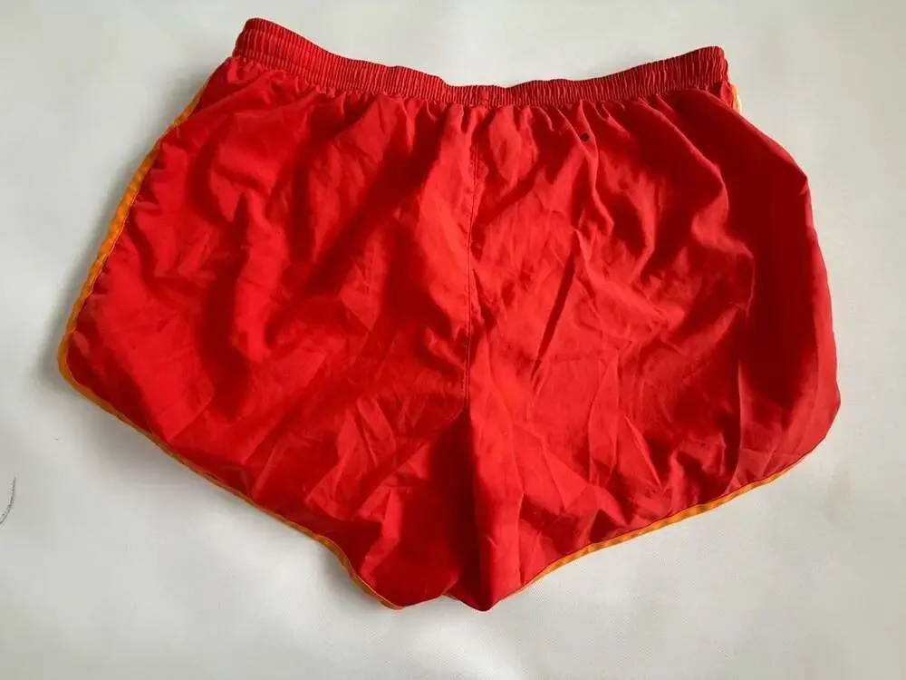 Nike Dri-Fit Girls L 12-14 RedOrange Athletic Running Shorts Lined Elastic Waist